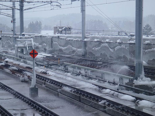 鉄道軌道上の消雪
